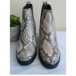 COPY - MIA Jody Snake Embossed Platform Block heel Women's Ankle Boot Sz-7M NIB